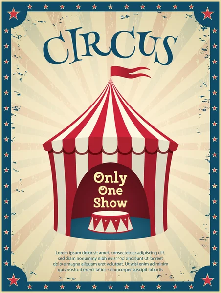 Cartaz de circo vintage . — Vetor de Stock