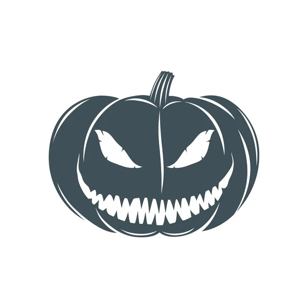 Halloween pumpkin isolated on white background. — Stock Vector