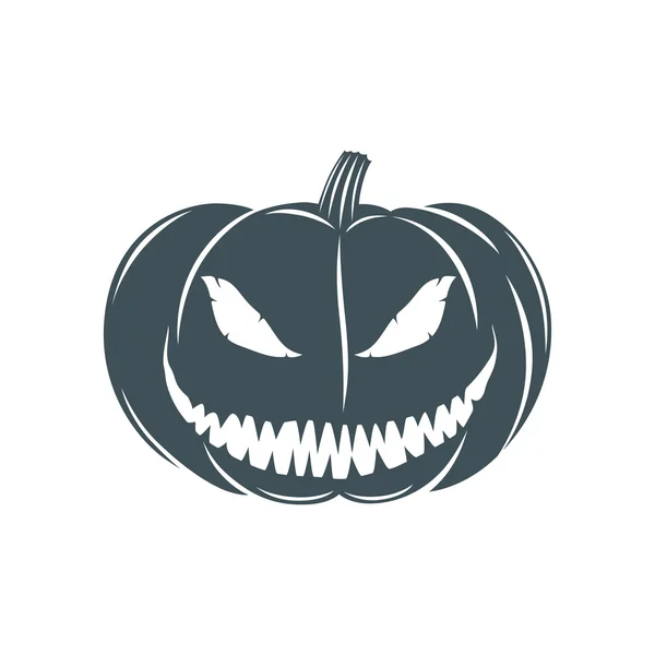 Halloween pompoen geïsoleerd op witte achtergrond. — Stockvector