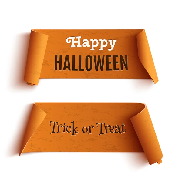 Dois banners halloween . — Vetor de Stock