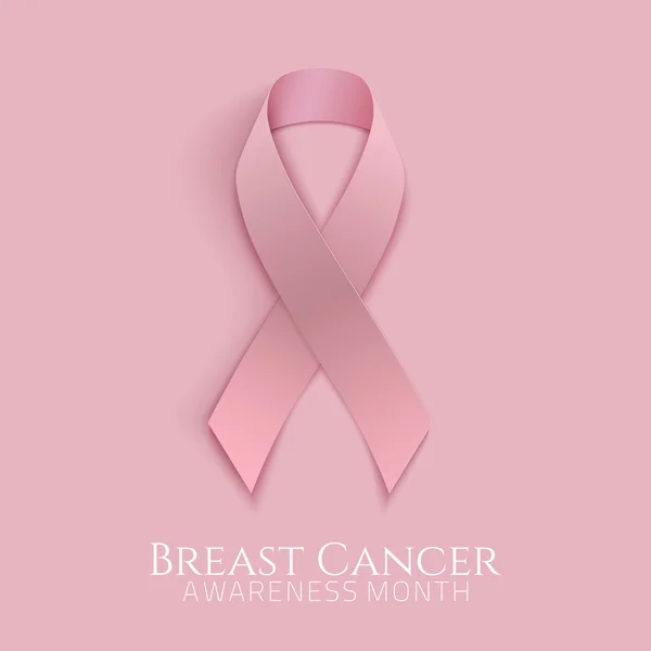 Μαστού Καρκίνος ροζ κορδέλα. — Διανυσματικό Αρχείο