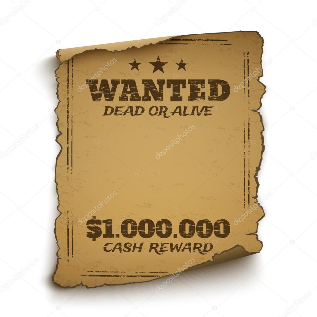 Premium Vector  Western wanted dead or alive vintage poster