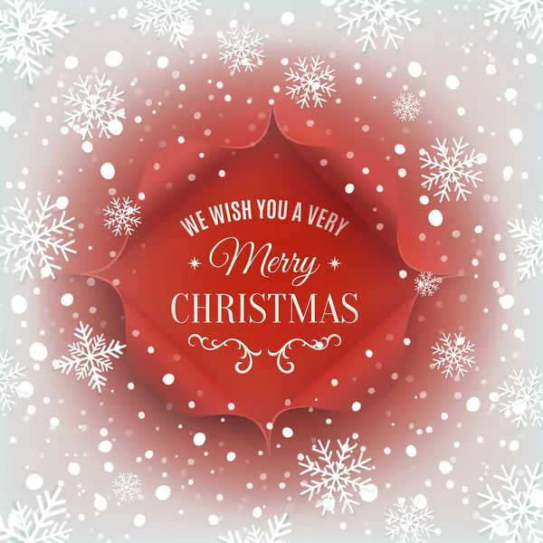 Καλά Χριστούγεννα πρότυπο ευχετήρια κάρτα. — Διανυσματικό Αρχείο