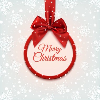 Merry Christmas round banner. clipart