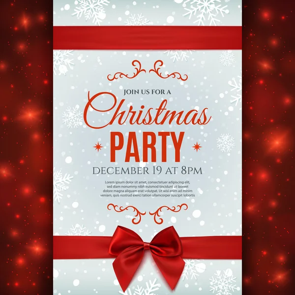 Christmas party poster template. — Stock Vector