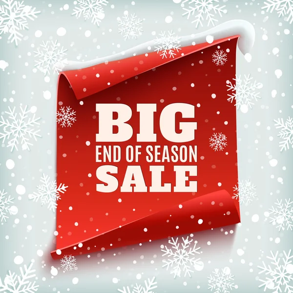 Big end of season sale poster. — Stock Vector