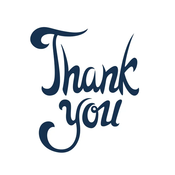 Thank you. Hand lettering. — Stock Vector