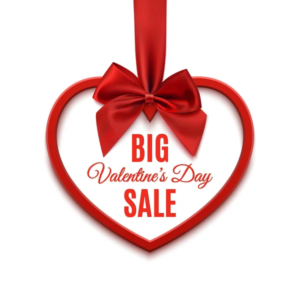 Velký Valentines den prodej, plakát šablona. — Stockový vektor