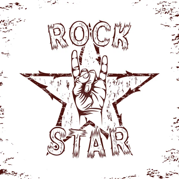 Fondo estrella de rock . — Vector de stock