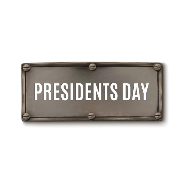 Προέδρων ημέρα. Χάλυβα πανό. — Διανυσματικό Αρχείο