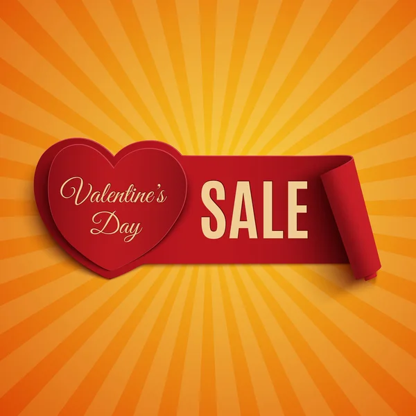 Valentines Day verkoop banner — Stockvector