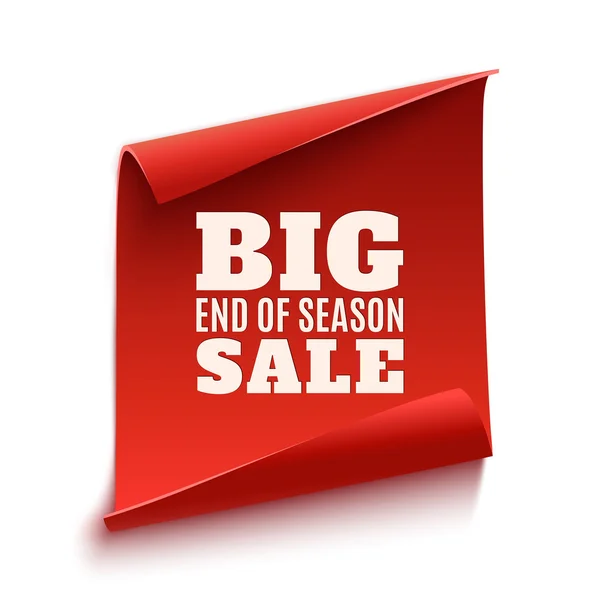 Big end of season sale poster. — Stock Vector