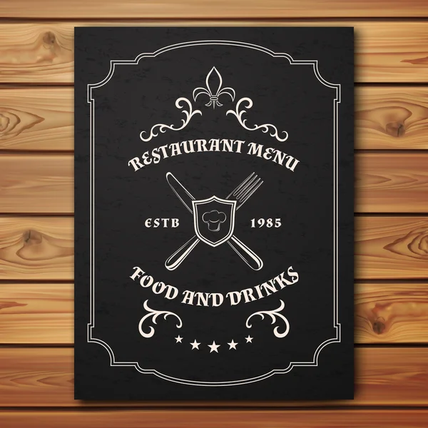 Vintage restaurant eller cafe menu skabelon . – Stock-vektor