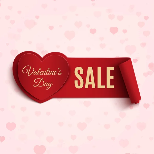 San Valentino banner di vendita . — Vettoriale Stock