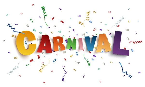 Colorful handmade typeface carnival. — Stock Vector
