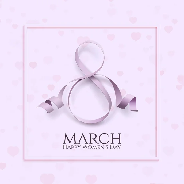 Ocho de marzo Día Internacional de la Mujer antecedentes . — Vector de stock