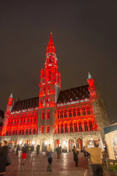Increíble Edificio Colorido Del Ayuntamiento Centro Plaza Grand Place Bruselas — Foto de Stock