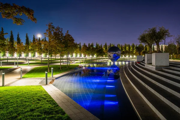 Idílico Atardecer Escena Del Parque Krasnodar Llamado Parque Galitskogo Con —  Fotos de Stock