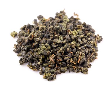 Oolong Çayı beyaz arka planda izole edildi
