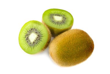 kivi beyaz arkaplanda izole edilmiş