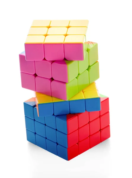 Bangkok Qué Abril 2019 Cubo Rubik Sobre Fondo Blanco — Foto de Stock