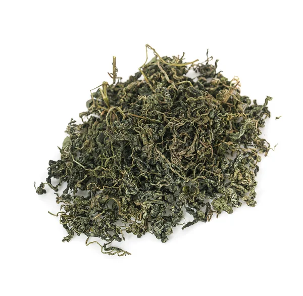 Зеленый Чай Выделенный Белой Спинке — стоковое фото