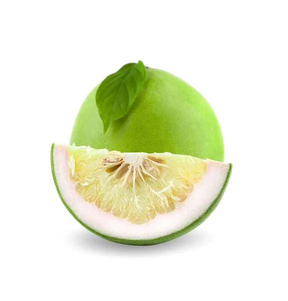 Tajlandia Pomelo Izolowane Białym Tle — Zdjęcie stockowe