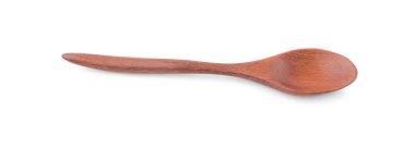 Tahta kaşık beyaz üzerine izole,