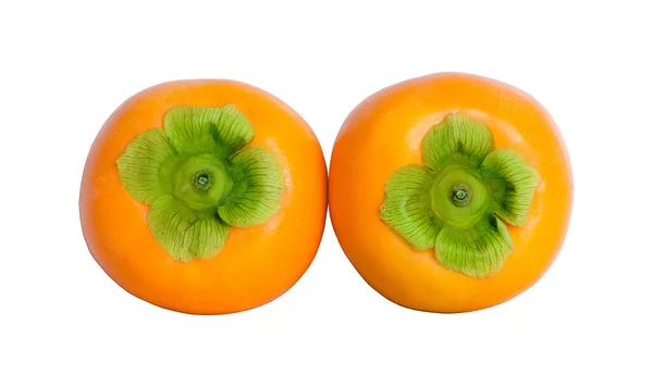 Persimmons Izolate Fundal Alb — Fotografie, imagine de stoc