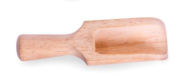 Tahta kaşık beyaz arkaplanda izole edildi