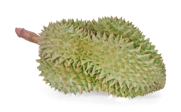 Durian Izolowany Białym Tle — Zdjęcie stockowe