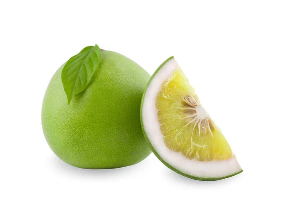 Thailand Pomelo Isolerad Vit Bakgrund — Stockfoto