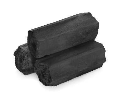 kömür beyaz arkaplanda izole edildi