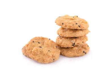 beyaz arkaplanda izole edilmiş çerez