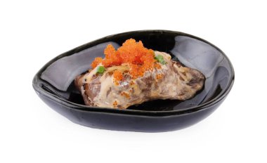 Beyaz arka planda Suşi Wagyu Bifteği