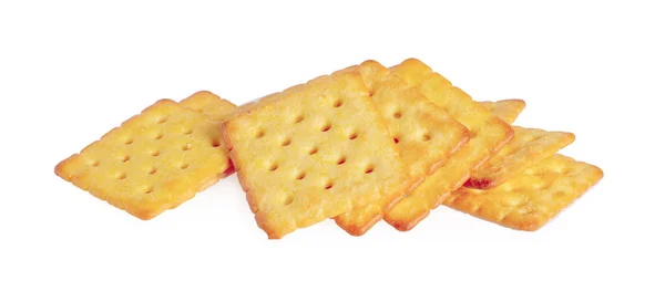 Tarwe Cracker Witte Achtergrond — Stockfoto