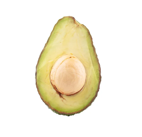 Rotten Avocado Cut Half White Background — Stock Photo, Image