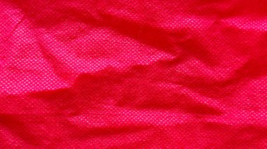 Canlı Kırışık Kırışıklık Dokumasız Alışveriş Torbası Kumaş Dokusu Soyut Arkaplan ve Malzeme Olarak Yakın plan