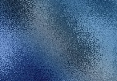 Kış ve teknoloji tasarımı için soyut donmuş cam etkisine sahip parıldayan okyanus mavisi metalik folyo dokusu
