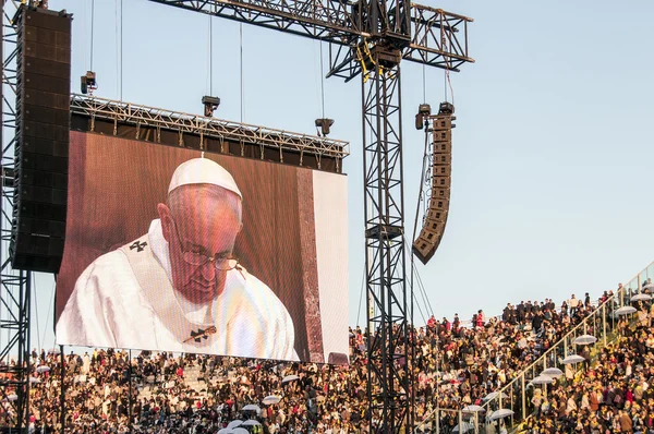 Mše svatá s papežem Francis — Stock fotografie