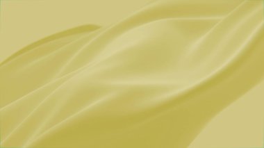 Soyut hassasiyet sarı ipek arka plan lüks dalga kumaş saten renkli kumaş. Şatafatlı bakım sıvısı sıçraması, dalgalı sıvı dokusu. Çırpınan maddeler. 3B animasyon hareketi tasarımı duvar kağıdı