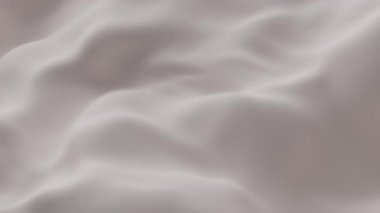 Soyut Dalgalı yüzey video arka planı beyaz gri bej rengi ipek dalgalar kumaş, pastel renkli kumaş. Altın sıvı dalga sıçraması, akışkan doku kanat çırpan madde 3D hareketli duvar kağıdı tasarımı