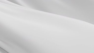 Yumuşak beyaz kumaş hafifçe sallanıyor zarif minimum arkaplan oluşturuyor nazikçe kıvrılıyor akmakta olan dokuyu katlıyor modern berraklık hareketini inceliyor yüzey saflığı tasarımı temiz ahenk soyut görsel yumuşaklık