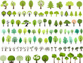 vektorový soubor mnoha stylu stromů