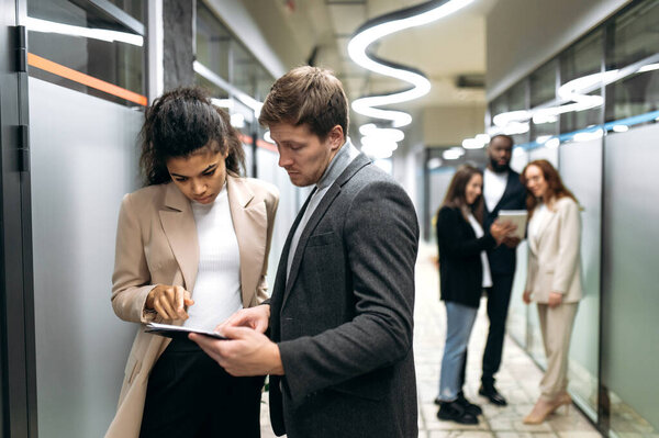 business people work women man team