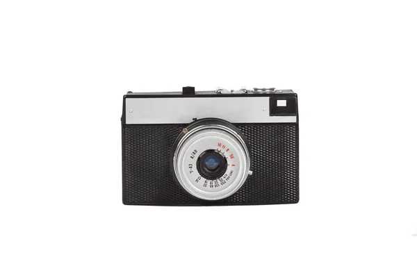 Изолированная старомодная винтажная кинокамера — стоковое фото