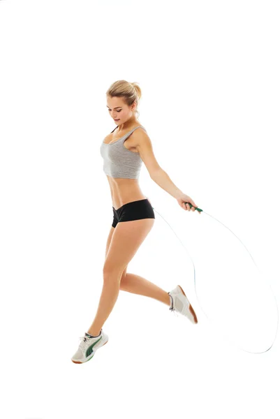 Fitness mujeres saludables ejercicio en estudio aislado — Foto de Stock