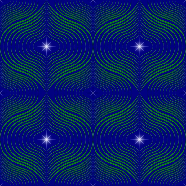 Узор абстракции звезды белый синий зеленый геометрия дизайн обоев — стоковый вектор