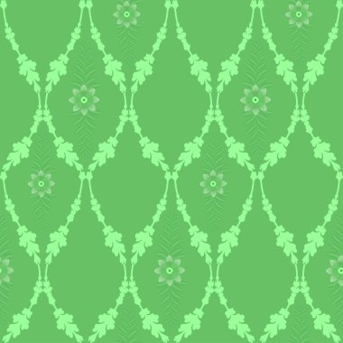 soyut yeşil yaprak desenli çiçek flora duvar kağıdı