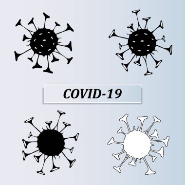 Coronavirus Simgeleri ayarlandı. Salgın, sağlık hizmeti, Coronavirüs konseptini durdurmak. Corona virüsü 2019-nCoV. Vektör illüstrasyonu